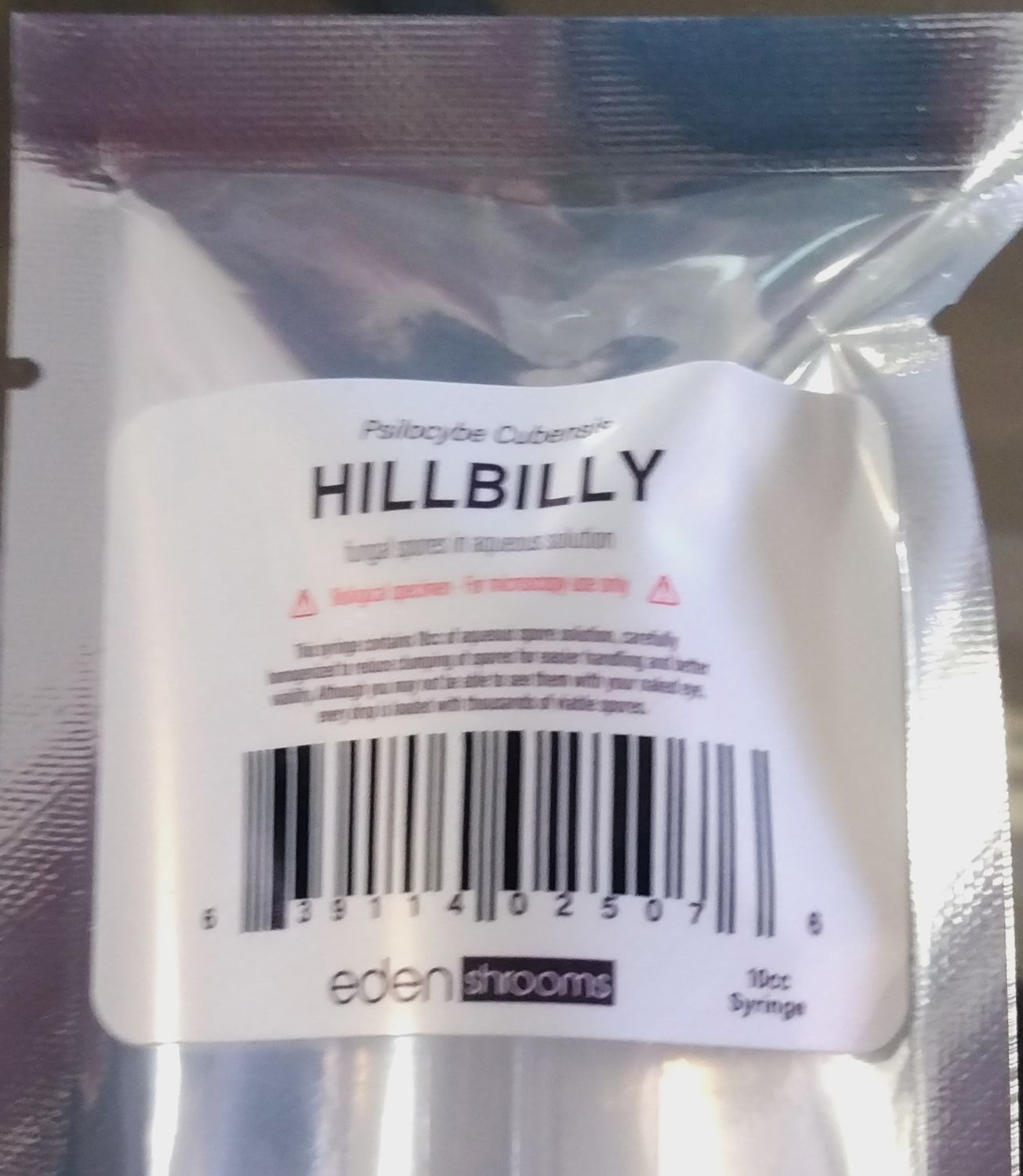 Eden Shrooms Hillbilly Mushroom Spores (For Microscopy Only)