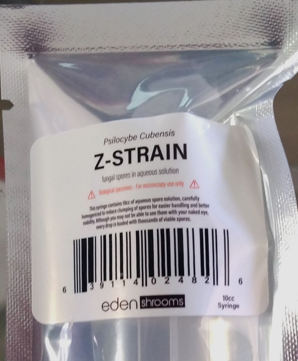 Eden Shrooms Z-Strain Mushroom Spores (For Microscopy Only)