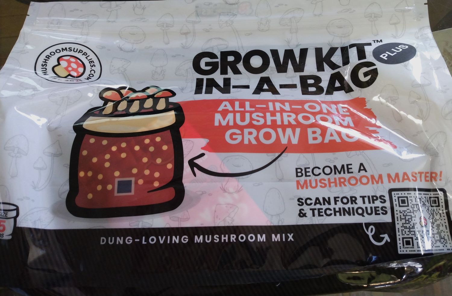 Mushroomsupplies.com All in One Mushroom Grow Kit in-A-Bag | (5 lbs)