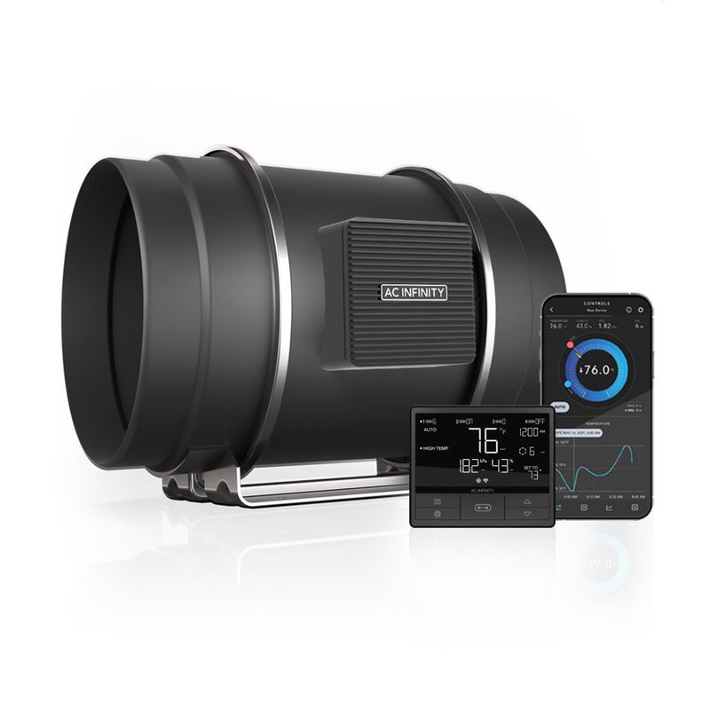 AC Infinity Cloudline T8, Quiet 8” Inline Duct Fan