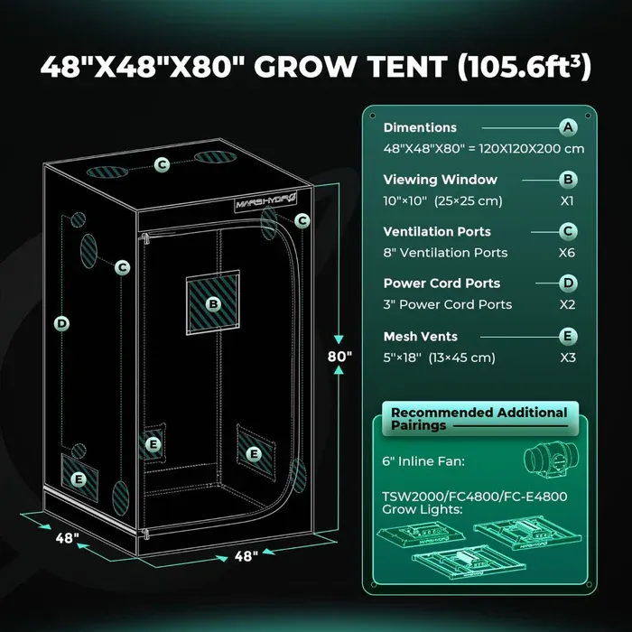 Mars Hydro Tent 120x120x200