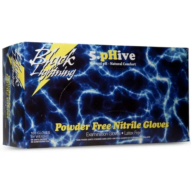 Black Lightning Powder Free Nitrile Gloves, Large, 100\box