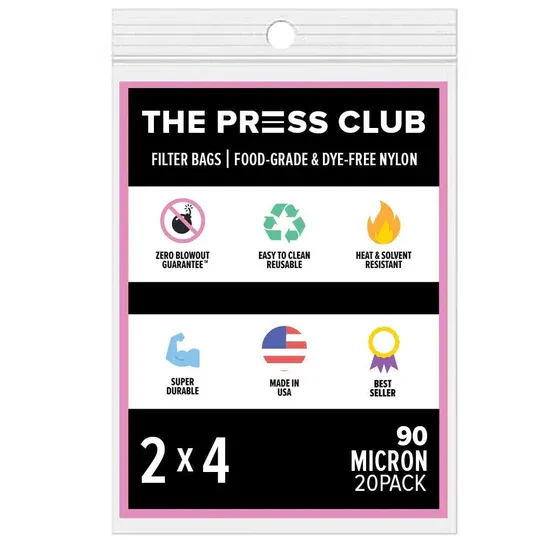 The Press Club 2&quot;x4&quot; 90 Micron Filter Bag 20 Pack
