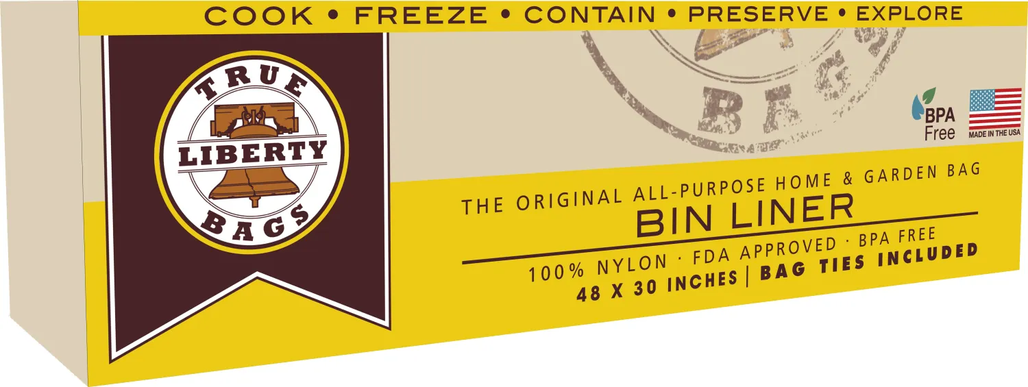 True Liberty Bin Liners, 48&quot; x 30&quot;, 10/pack