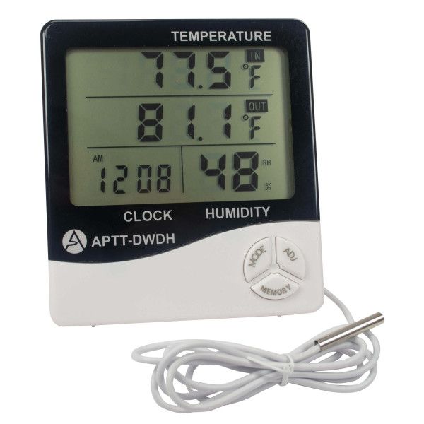 GE Digital Thermometer &amp; Hygrometer With Remote Sensor