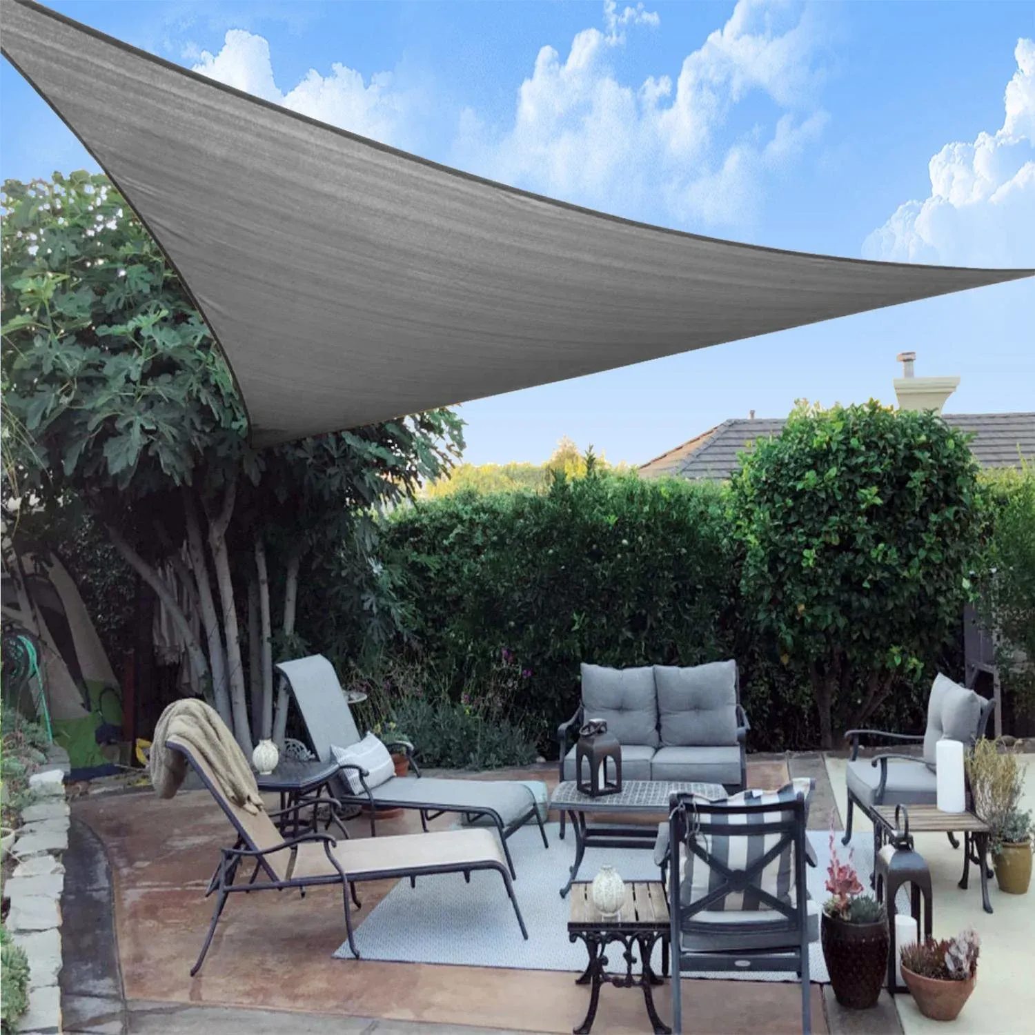 Coolaroo Ready To Hang Shade Sail Grey