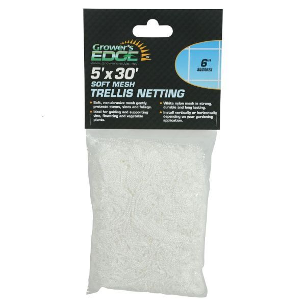 GE Soft Mesh Trellis Net, 5&#39;X30&#39; w/ 6&quot; Squares