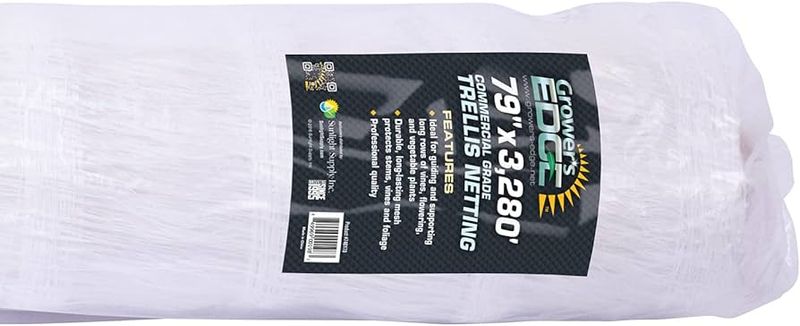 Grower&#39;s Edge 740170 Commercial Grade Trellis Netting, 79 Inch Width