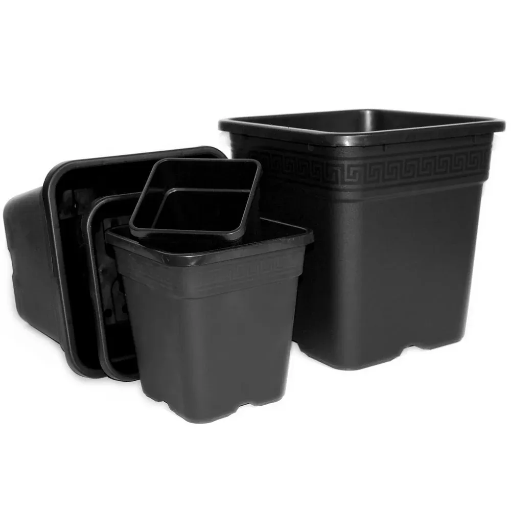 Gro Pro Black Square Pot, 1.5 Gal
