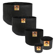 Gro Pro Essentials Round Fabric Pot Black 5 Gal