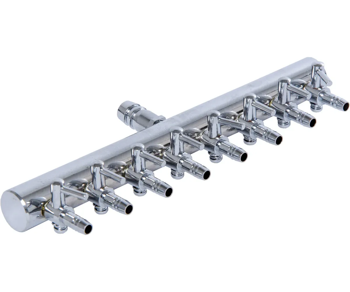 EcoPlus Air Manifold T Style, 3/8 Inlet, 8 Valve