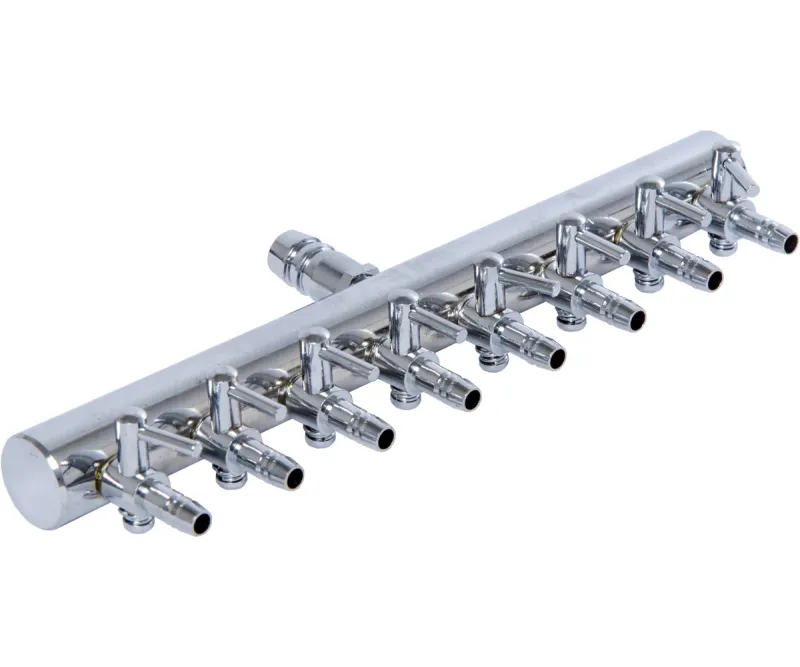 EcoPlus Air Manifold T Style, 3/8 Inlet, 8 Valve