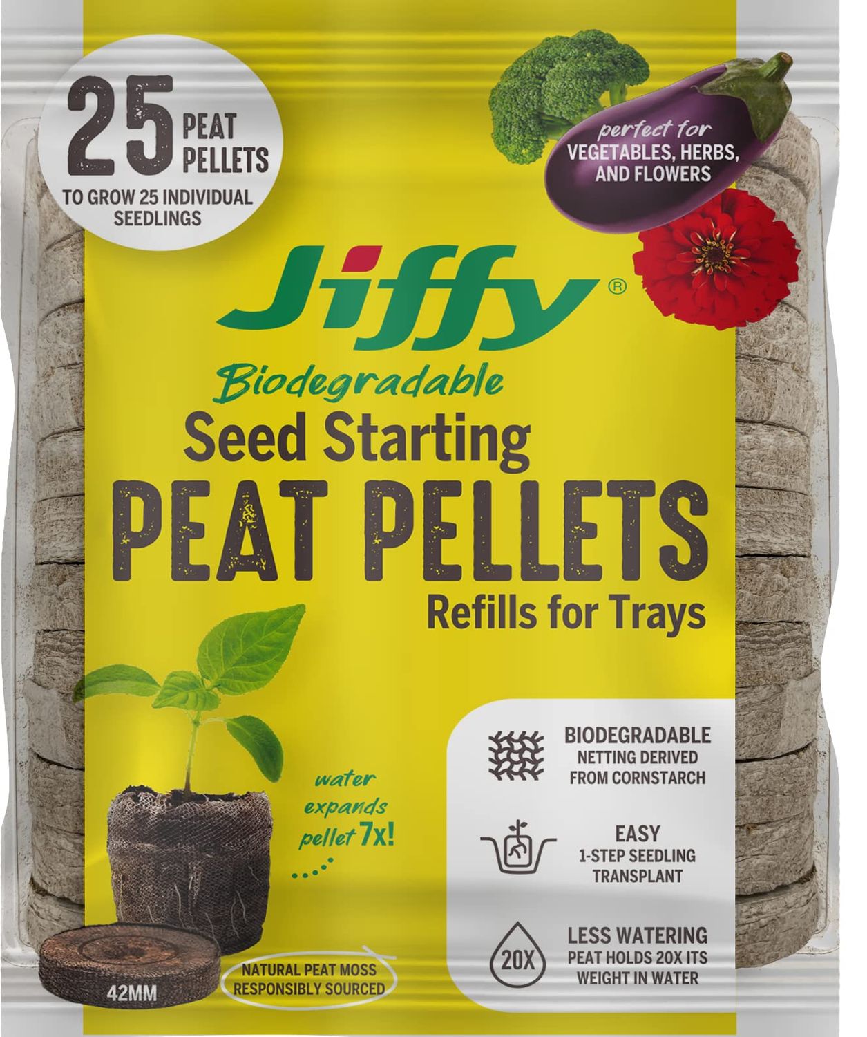 Jiffy J4Refill 42 mm Lawn &amp; Garden Pellets