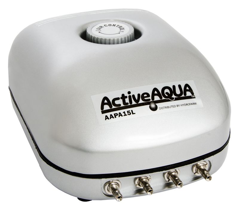 Active Aqua Air Pump with 4 Outlets, 15L/Min
