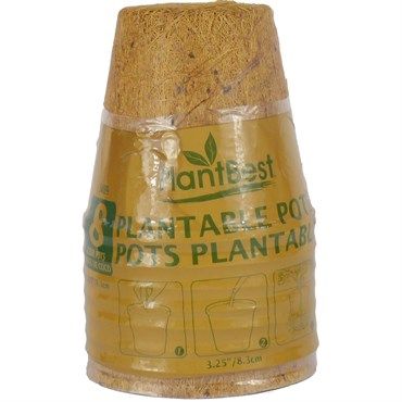 Biodegradable 3.25&quot; Coco Coir Pot 8pk