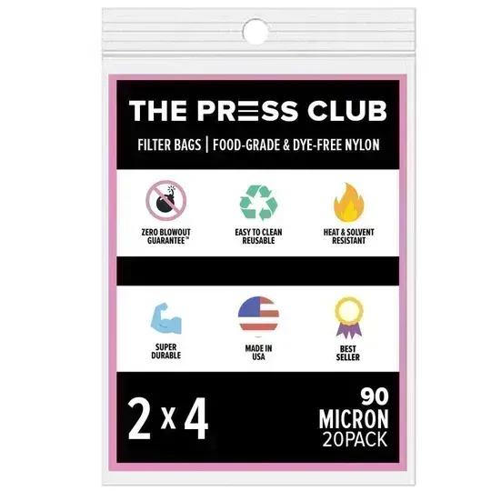 The Press Club 2"x4" 90 Micron Filter Bag 20 Pack