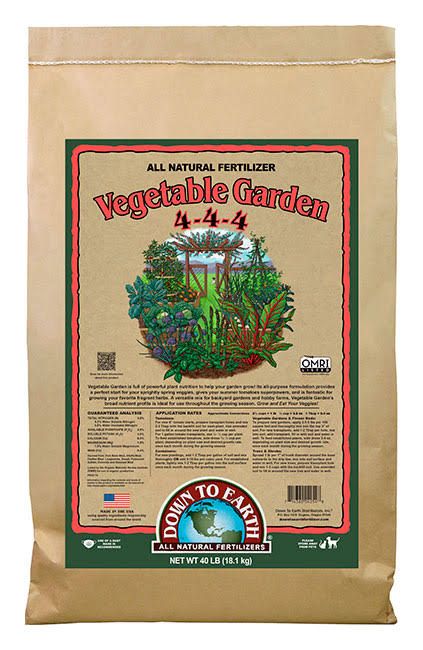 Down To Earth Vegetable Garden 4-4-4 40lbs