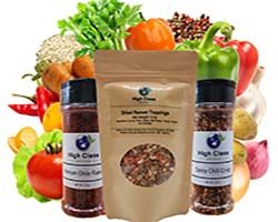 High Class Grass Ramen Toppings Set Spicy Chili Crisp, Dehydrated Vegetable Flakes and Korean Red Pepper Flakes, Ramen Supplies