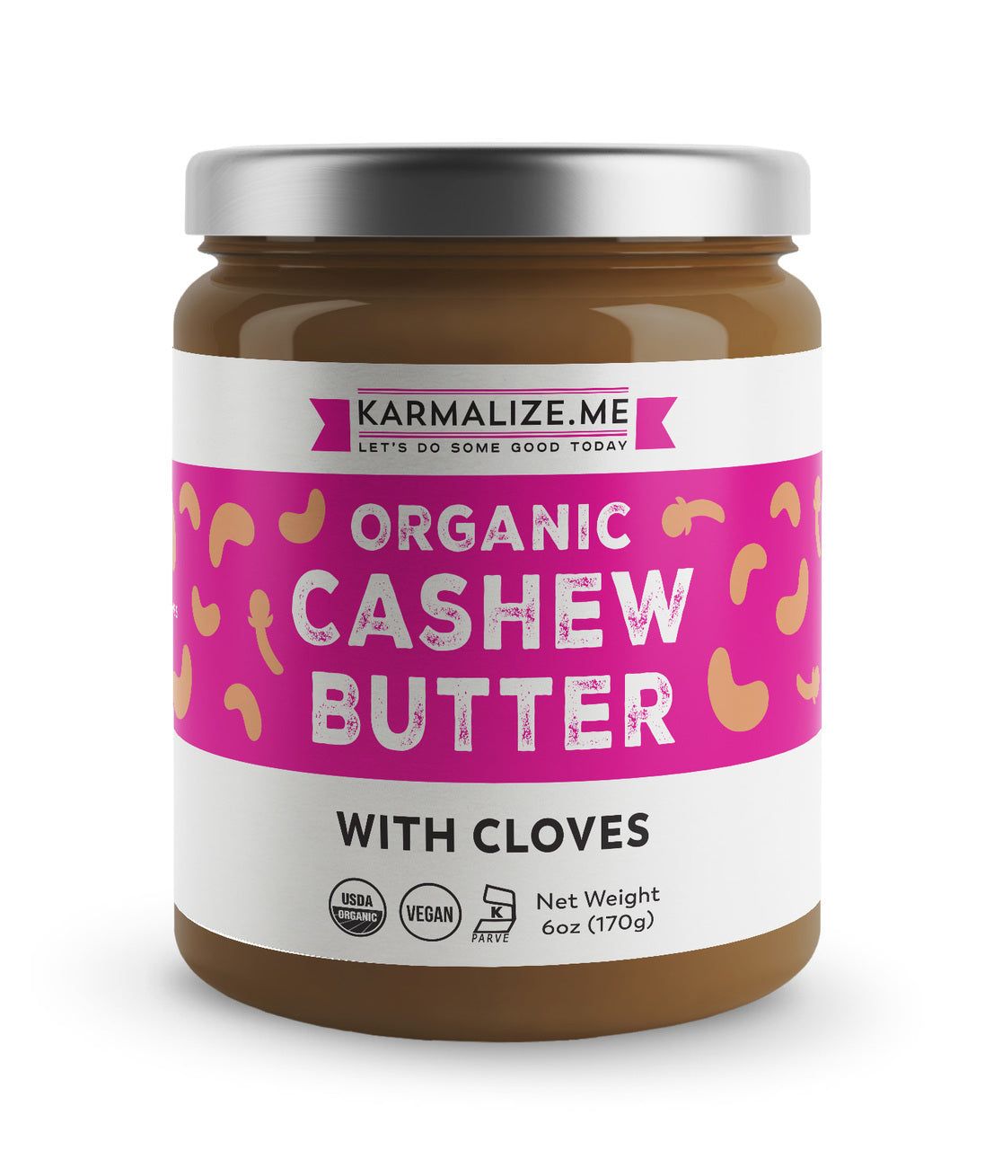 Organic Vegan Cashew butter with cloves Organic Vegan Cashew butter with cloves