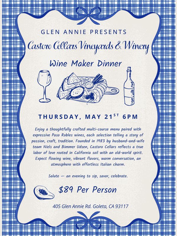 Castoro Cellars Vineyards & Winery Wine Maker Dinner
