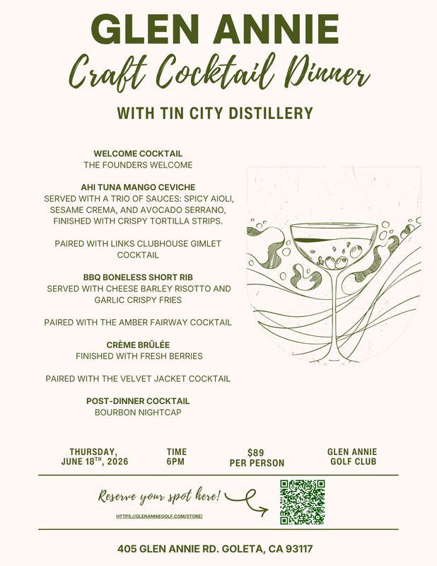 Tin City Distillery Craft Cocktail Dinner