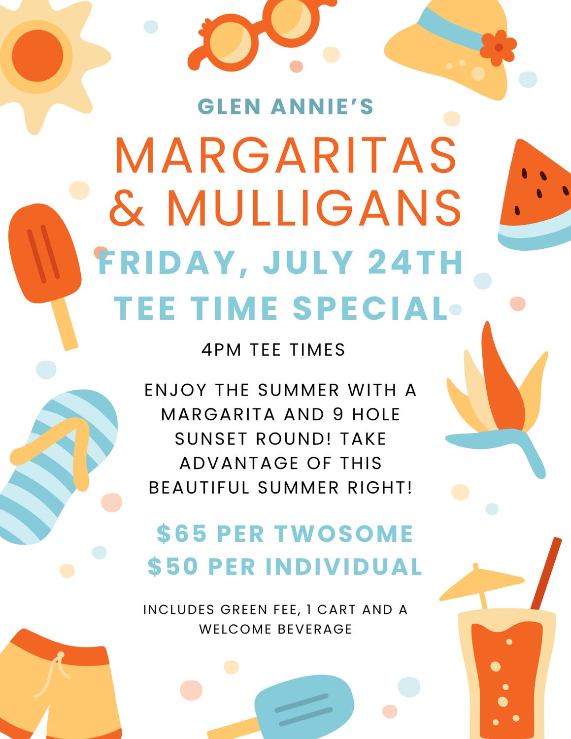 Margaritas & Mulligans Tee Time Special