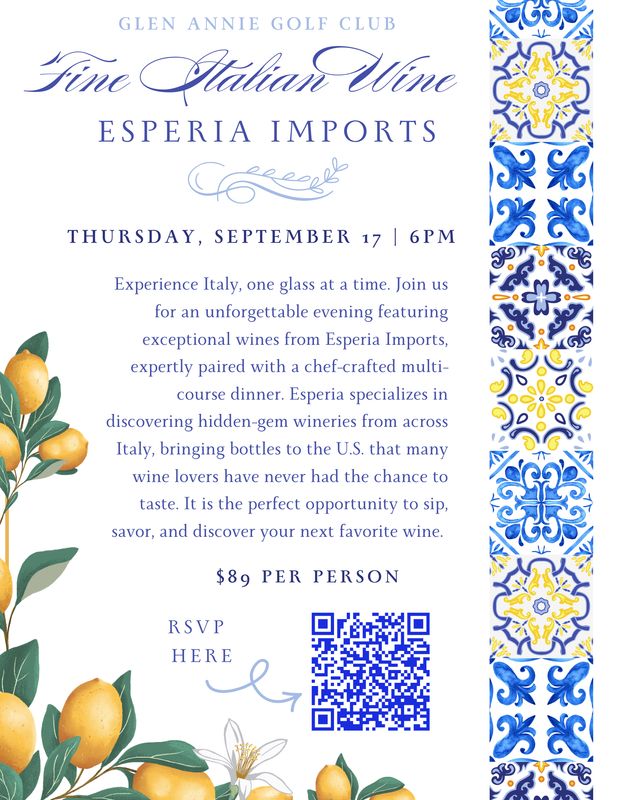 Fine Italian Wine Esperia Imports - DATE CHANGE