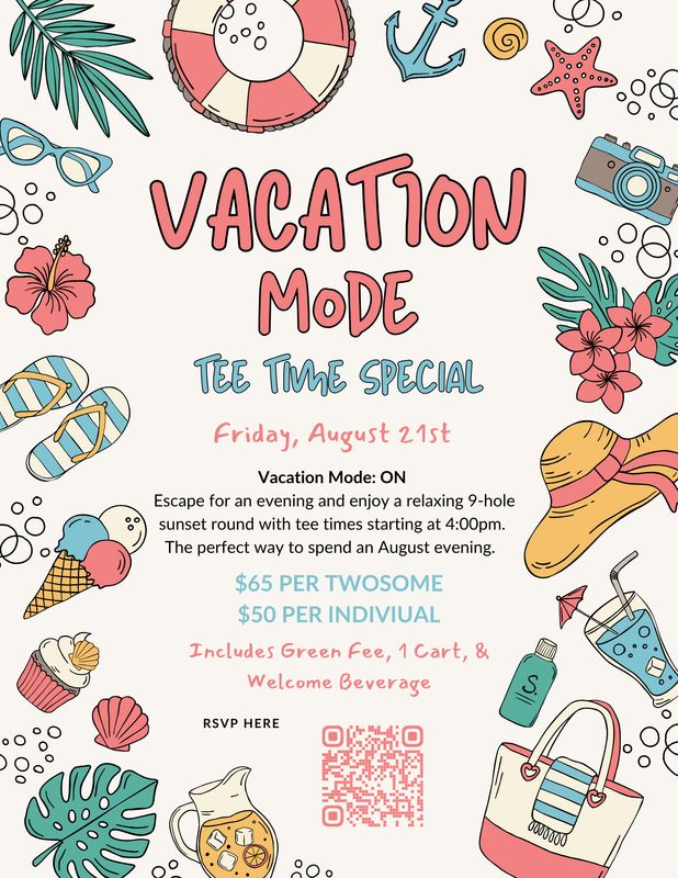 Vacation Mode Tee Time Special