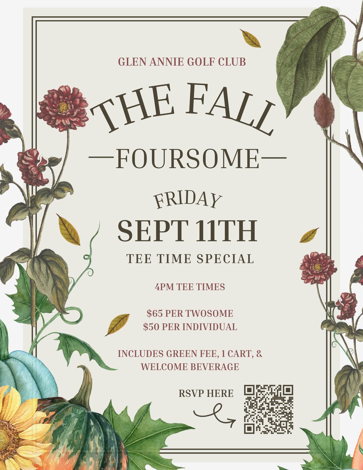 The Fall Foursome Tee Time Special