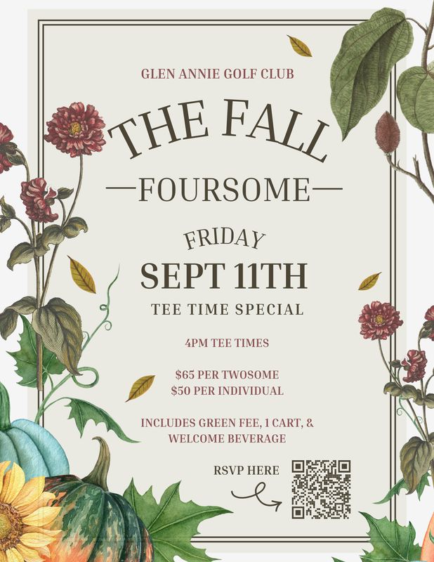 The Fall Foursome Tee Time Special