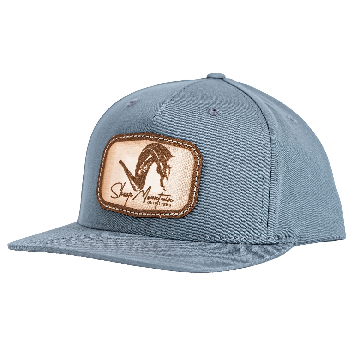 Grey SMO Leather Patch Snapback