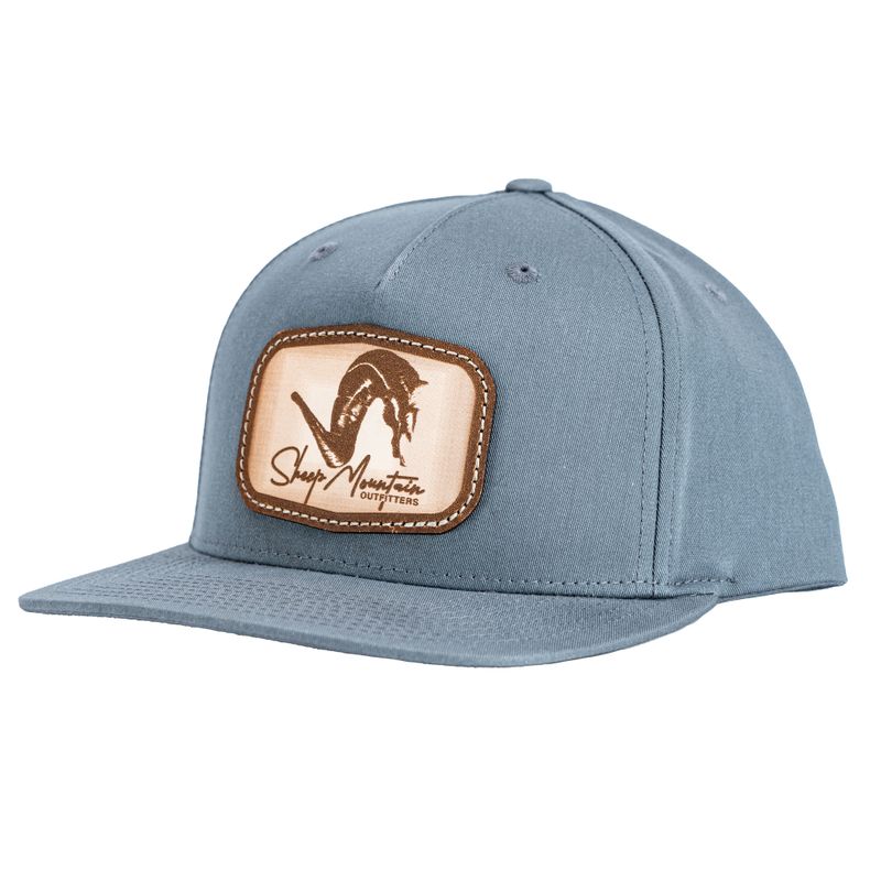 Grey SMO Leather Patch Snapback