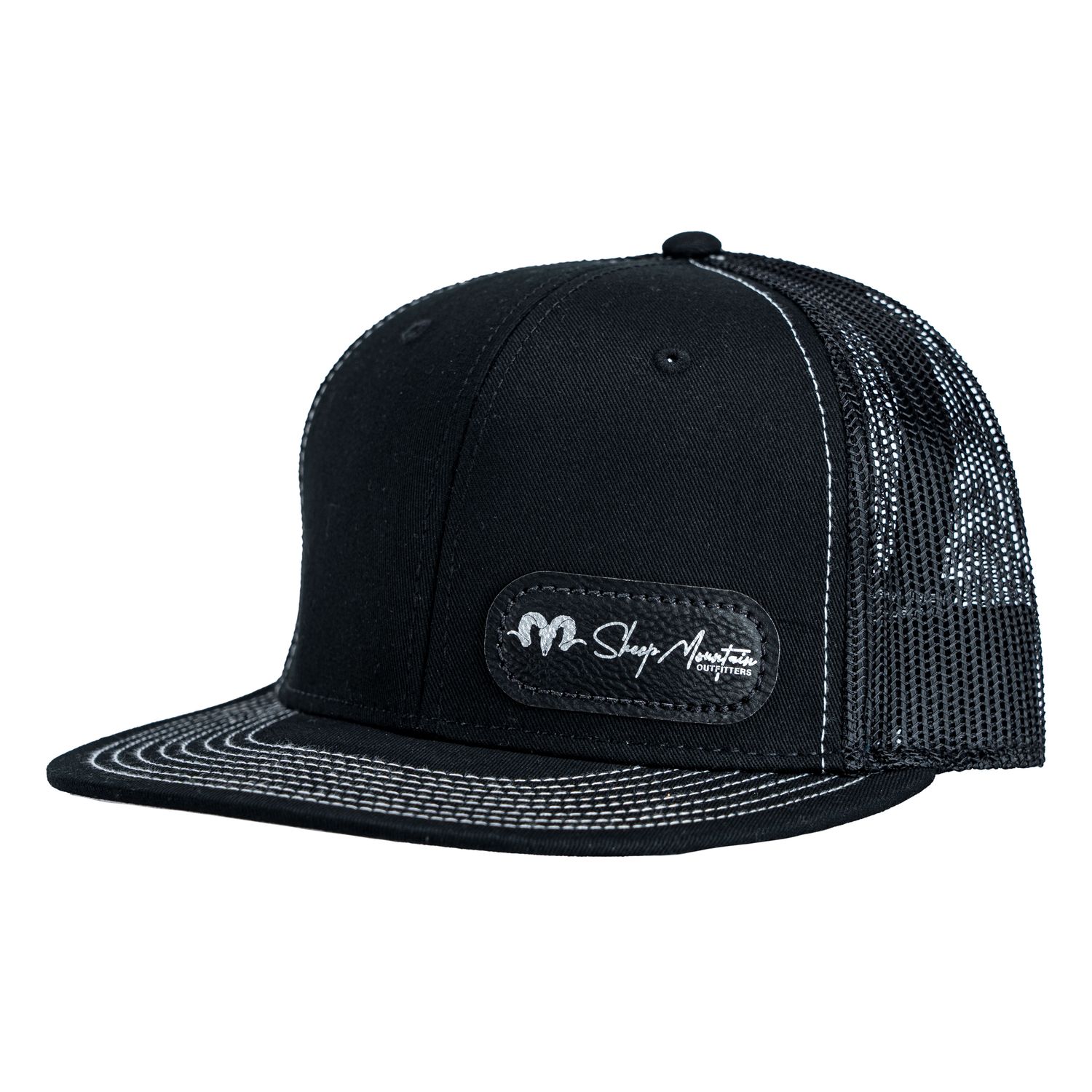 Black SMO Logo Small Side Leather Patch Snapback