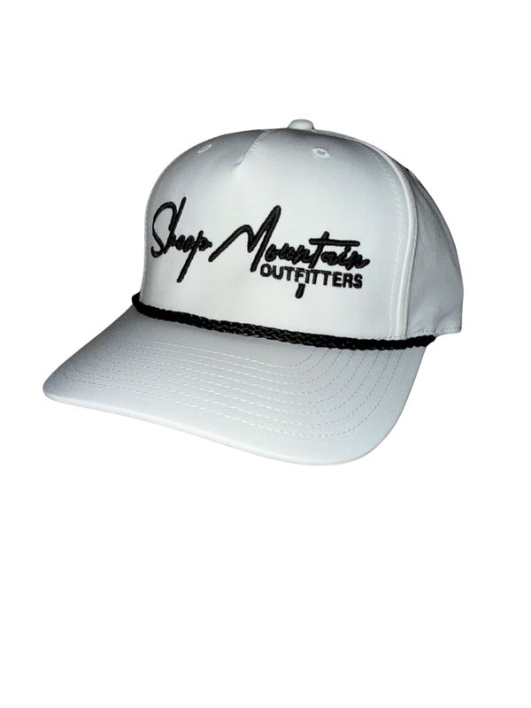 White SMO Rope Snapback