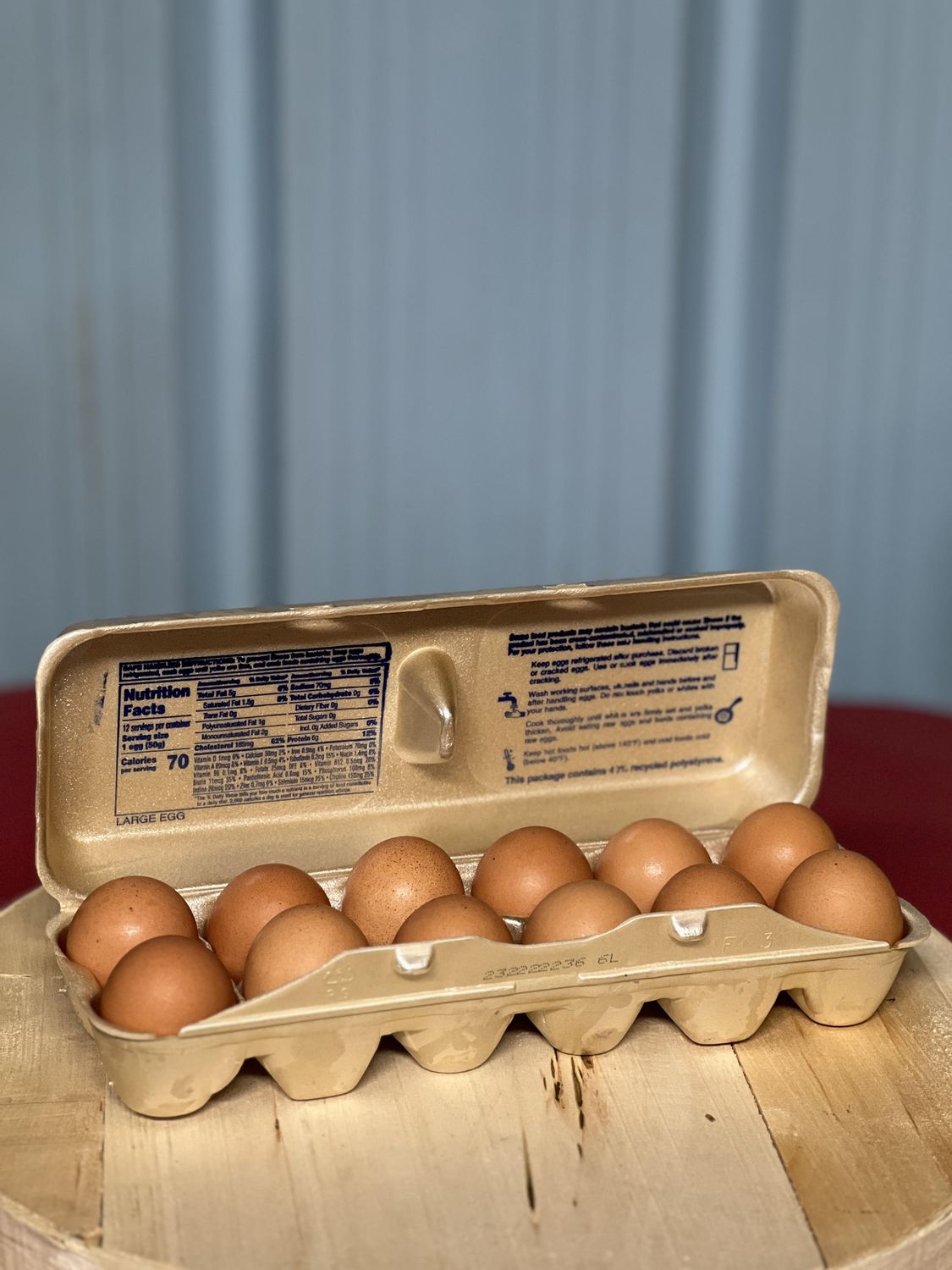 One Dozen Fresh Brown Eggs