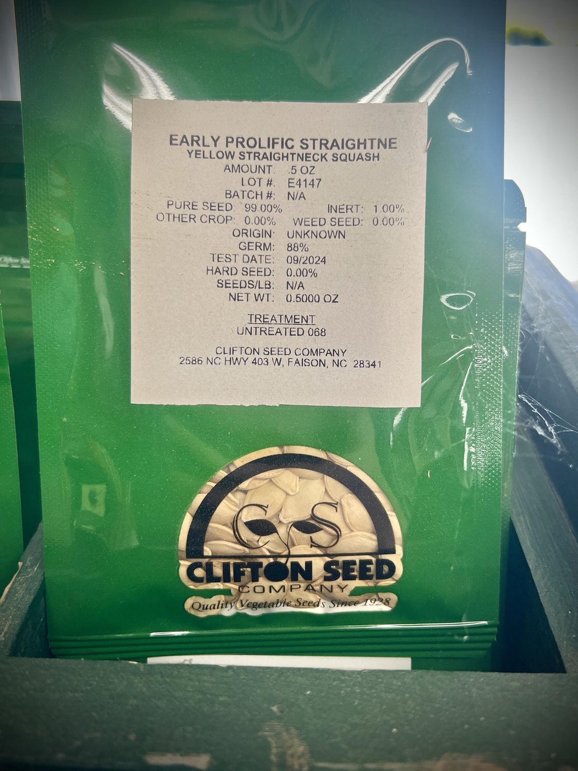 Squash Seeds, Type: Early Prolific Straightne YellowStraightneckSquash