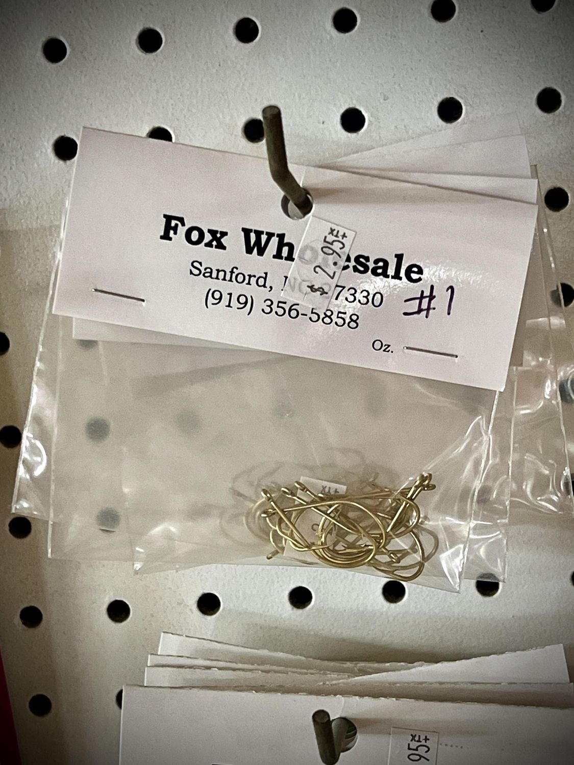 Fox Wholesale Hooks, Type: #1