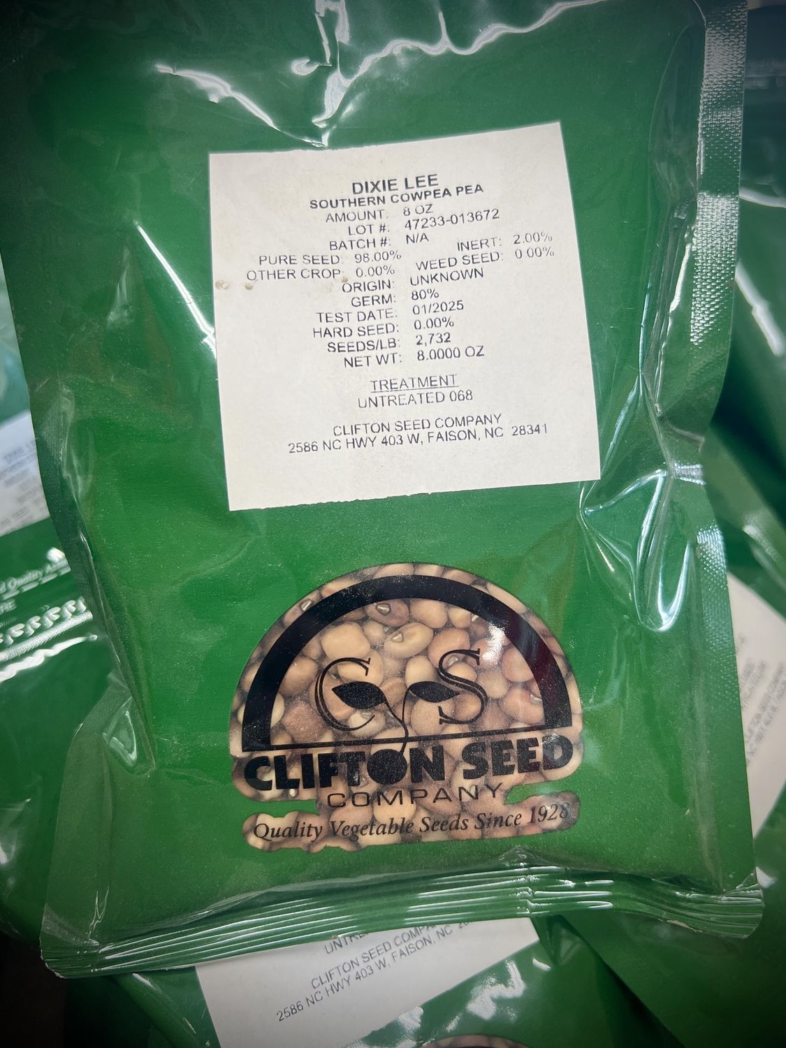 Cowpea Seeds, Type: Dixie Lee Southern Cowpea