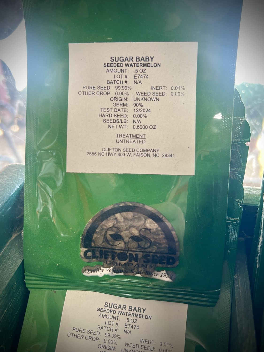 Watermelon Seeds, Type: Sugar Baby Seeded Watermelon