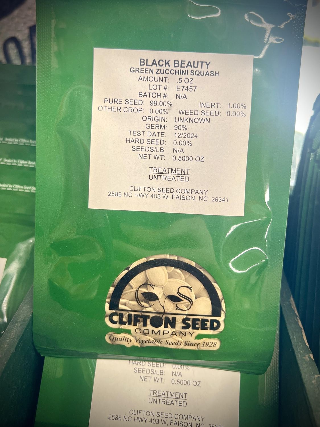 Zucchini Seeds, Type: Black Beauty