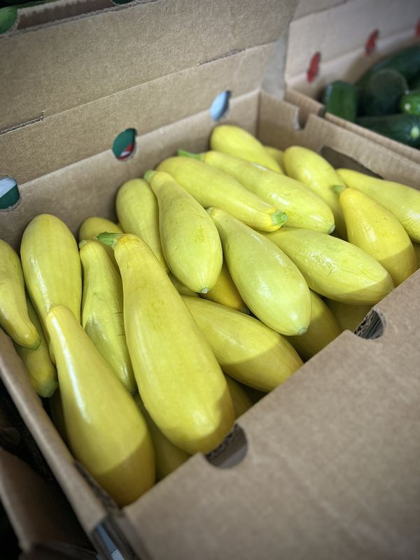 Box of Yellow Squash
