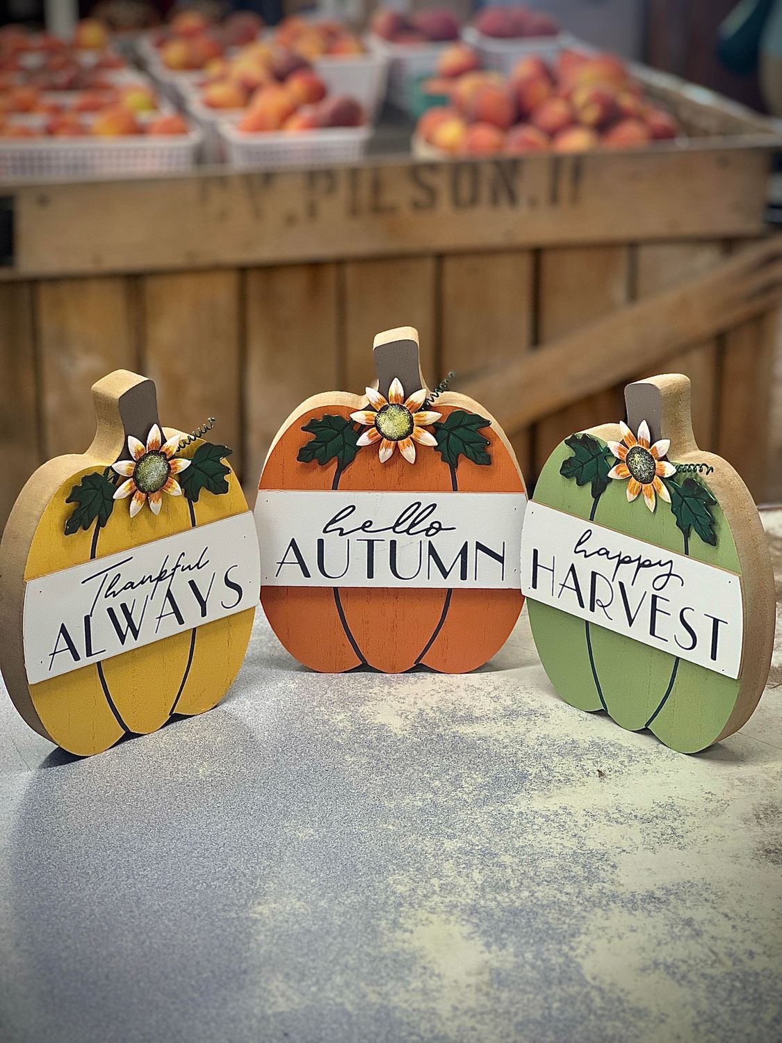 Wooden Pumpkin Decoration