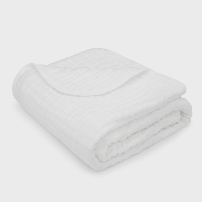 CC-221 Baby Muslin Cotton Blankets by Comfy Cubs White