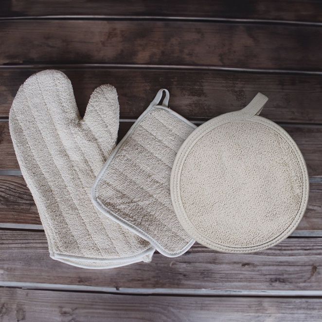 PH-RD 100% Cotton Oven Mitts and Pot Holders - Round Pot Holder