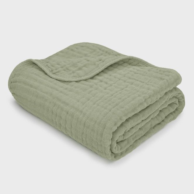 CC-286 Baby Muslin Cotton Blankets by Comfy Cubs Sage