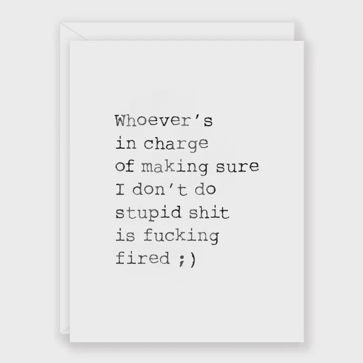 NCR-126 &#39;Whoever&#39;s in Charge...&#39; funny greeting card