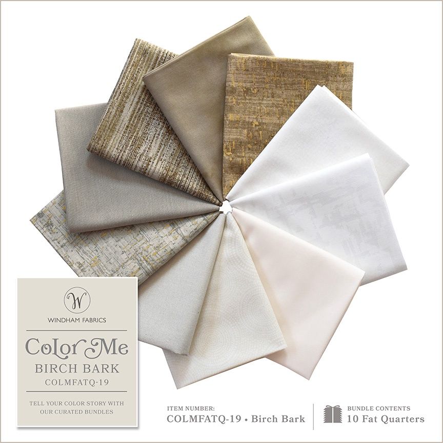 COLMFATQ-19 Color Me Bundles, Birch Bark Cotton Fat Quarters
