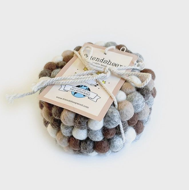 FDSP01091C4 Earth Tones Eco Coasters and Trivets - Set of 4 - Eco Coasters