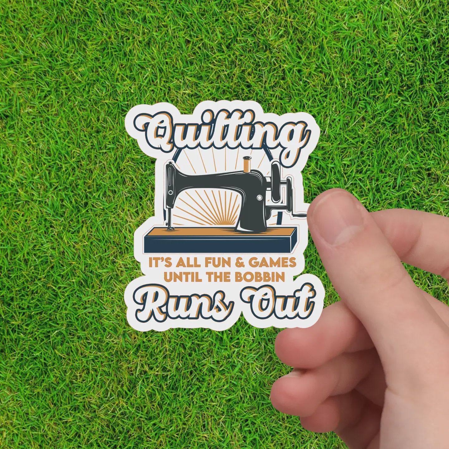 SEW018 It’s All Fun &amp; Games Until the Bobbin Runs Out Sticker