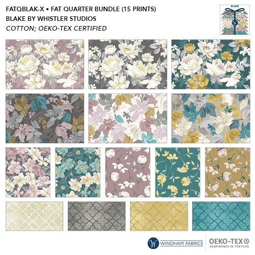 FATQBLAK-X Blake, Fat Quarter Bundle Multi Cotton